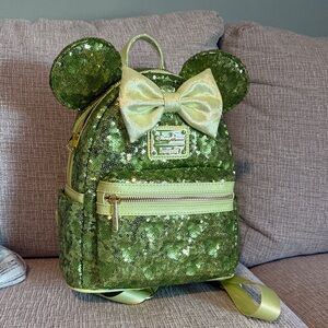 Disney Glittery Green Loungefly  Backpack
